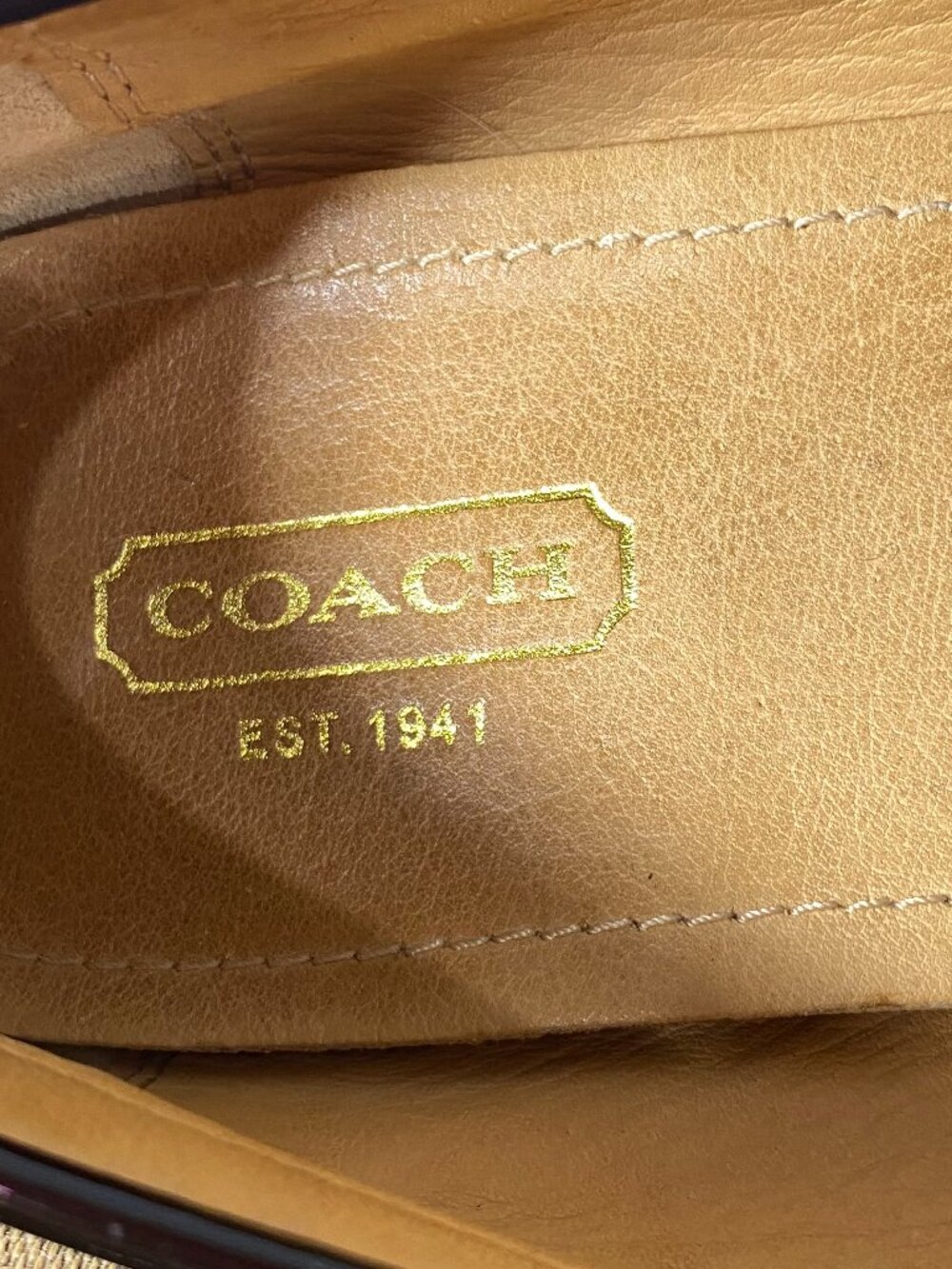 COACH Frida Signature Monogram Logo Canvas Bow Loafer Flats Black Patent Trim 8 - Picture 10 of 11
